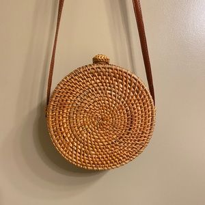 Handwoven Round Rattan Bag